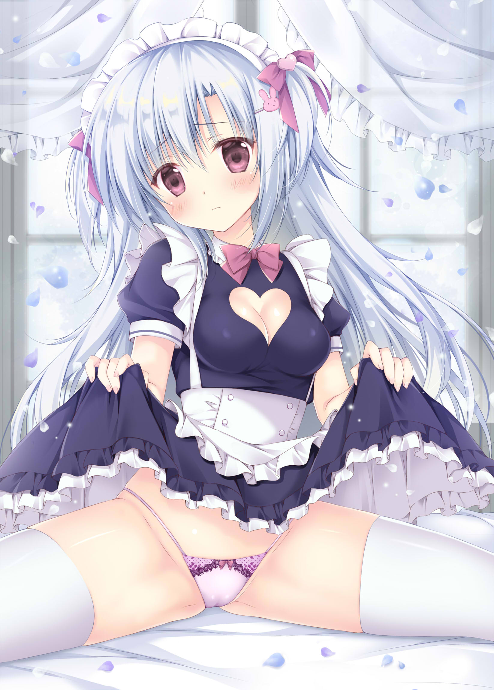 yande.re 594512 cameltoe cleavage korie_riko maid pantsu skirt_lift tagme thighhighs.jpg